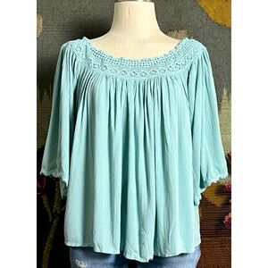 Anthropologie Gauzy Swing Blouse Top XL